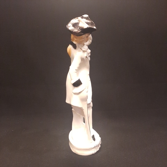Vintage Porcelain French Colonial Man Figurine with Gold Accents ~ Japan - Picture 7 of 11